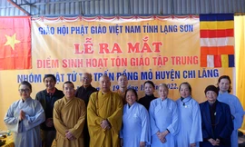 Lễ ra mắt điểm sinh hoạt tôn giáo tập trung tại Đồng Mỏ, huyện Chi Lăng -Ảnh: DC