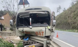 Hiện trường vụ tai nạn. 