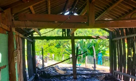 Hiện trường vụ cháy. Ảnh: Duy Chiến 