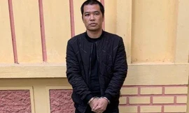 Đối tượng Tường tại co quan Công an -Ảnh: TL