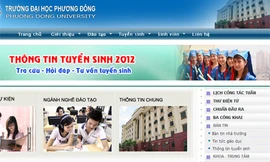 Website của ĐH Phương Đông