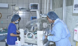 PGS.TS Nguyễn Tiến Dũng – Nguyên Trưởng khoa Nhi, BV Bạch Mai luôn theo dõi sát sao và chỉ đạo kịp thời việc điều trị cho các bệnh nhi. Ảnh: Thế Anh