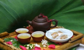 Nước sắc lá sen tươi, trần bì, uống như nước chè tốt cho thận. Ảnh minh hoạ: Internet