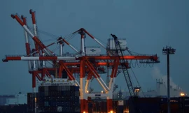 Tại một cảng công nghiệp ở Tokyo ngày 15/2. (Ảnh: Reuters)