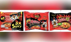 Ba loại mì cay của Samyang bị thu hồi ở Đan Mạch. (Ảnh: CNN)