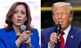 Phó Tổng thống Kamala Harris và Phó Tổng thống Donald Trump. (Ảnh: AP)