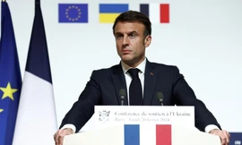 Tổng thống Pháp Emmanuel Macron. (Ảnh: AP)