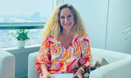 Bà Myriam Ferran trong cuộc gặp báo chí ngày 28/5. (Ảnh: Thu Loan)