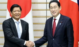 Thủ tướng Nhật Bản Fumio Kishida và Tổng thống Philippines Ferdinand Marcos Jr trong cuộc gặp năm 2023. (Ảnh: Nikkei)
