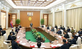 Phiên họp toàn thể của Ủy ban Thường vụ Quốc hội Triều Tiên ngày 15/9 tại Bình Nhưỡng. (Ảnh: KCNA)