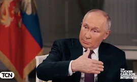 Tổng thống Nga Vladimir Putin trong cuộc trả lời phỏng vấn Tucker Carlson