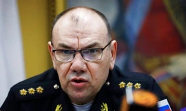 Tướng Alexander Moiseev, Tư lệnh Hải quân Nga. (Ảnh: AP)