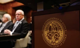 Logo của ICJ. (Ảnh: Reuters)