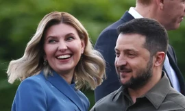 Tổng thống Ukraine Volodymir Zelensky và phu nhân Olena Zelenska. (Ảnh: Getty)