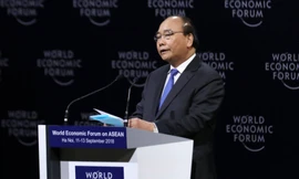 Thủ tướng Nguyễn Xuân Phúc phát biểu tại phiên khai mạc toàn thể WEF