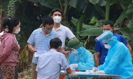 Thôn Hạ Lôi, Mê Linh, Hà Nội hiện đang thực hiện cách ly do có các ca mắc COVID-19