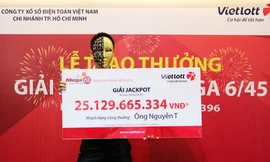 Anh Nguyễn T. ở TP.HCM trúng Jackpot trị giá 25,1 tỷ đồng 