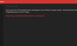 Thế giới di động cho hay, nguồn gốc của thông tin này xuất phát từ một thành viên có nicknam erwincho trên diễn đàn RaidForums đã đăng tải tài liệu nói là của hơn 5 triệu khách hàng Thế Giới Di Động