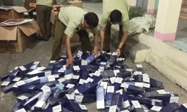 Tang vật thuốc lá lậu bị cơ quan chức năng thu giữ