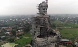 Cận cảnh đại tượng Phật vì hòa bình thế giới lớn nhất Đông Nam Á ở Hà Nội