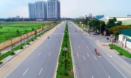 Toàn cảnh tuyến đường mới với 8 làn xe ở Hà Nội