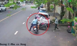 Clip: Bảo vệ khu đô thị ở TP.HCM bắt cướp như phim hành động