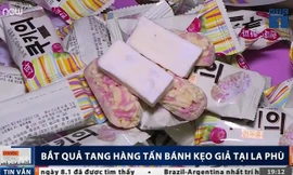 Hàng tấn bánh kẹo 'đội lốt' hàng ngoại dịp Tết ở Hà Nội