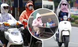 Hiểm hoạ giao thông từ váy áo chống nắng của phụ nữ