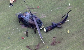 Trực thăng quân sự Nhật gãy đuôi sau khi hạ cánh khẩn cấp