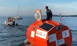 Cụ ông 70 tuổi vượt Đại Tây Dương bằng chiếc thùng tự chế