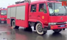 Bộ Công an tiếp nhận dàn xe chữa cháy 'khủng' hơn 500 tỷ đồng