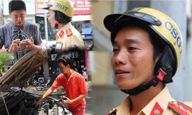 Gặp chàng CSGT Đạt 'kích' chuyên giải cứu xe chết máy ở TPHCM