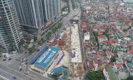 Đào ga ngầm đường sắt Nhổn - ga Hà Nội