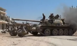 Syria công bố video quân đội tiến vào thị trấn chiến lược ở Idlib