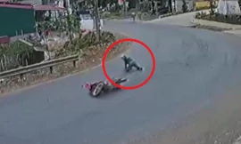 Hàng loạt xe máy gặp nạn tại khúc cua tử thần ở Yên Bái