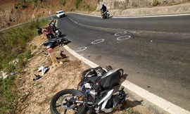 Thanh niên lái Honda Winner tông xe đi ngược chiều tại Đà Lạt