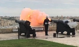 Bay qua đúng lúc bắn đại bác, bồ câu trúng đạn chết thảm