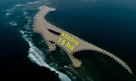 Quá trình cồn cát 15 ha trồi lên mặt biển ở Quảng Nam