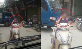 Clip: Nữ 'ninja' dừng xe giữa đường buôn điện thoại khiến dân mạng sôi máu
