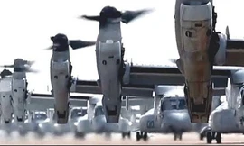 Hơn 40 trực thăng quân sự Mỹ tập trận 'voi đi bộ'