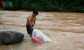 Hình ảnh được phóng viên VOV trực tiếp chụp vào sáng ngày 4/9 tại bản Huổi Hạ