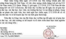 Giả mạo công văn Bộ Giáo dục cho sinh viên đi cổ vũ U23 Việt Nam