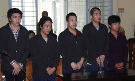 Các bị cáo tại phiên tòa 