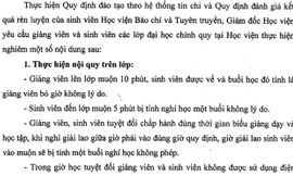 Trường Báo đưa ra nội quy ‘rắn’ với giảng viên, sinh viên