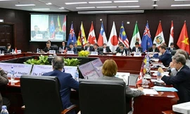 Cuộc họp giữa 11 nước tại Tokyo, Nhật Bản về CPTPP. Ảnh: TODAYonline.