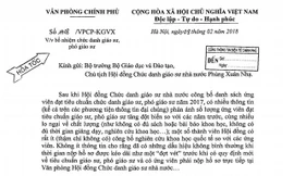 Văn bản hỏa tốc của Văn phòng Chính phủ gửi Bộ trưởng Bộ GD-ĐT Phùng Xuân Nhạ