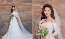 Bảo Thy chia sẻ ảnh cưới xinh đẹp cùng khoảnh khắc bước vào lễ đường