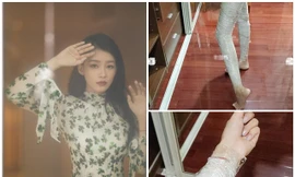 “Nữ thần ngôn tình” khiến fan ngỡ ngàng trước cách bọc nilon làm chân thon tay mảnh