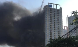 Cháy lớn cạnh tòa 29 tầng dự án đẳng cấp bậc nhất phía Nam Thủ Đô
