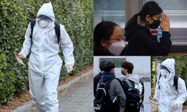 “Vượt vũ môn” giữa lúc dịch bùng phát, sĩ tử Hàn mặc đồ bảo hộ “full giáp” đi thi